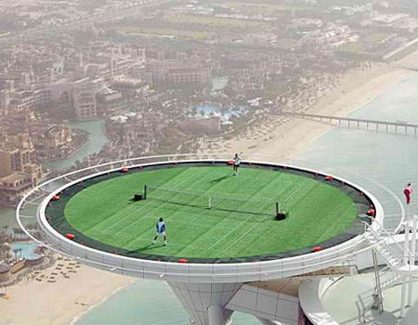 burj al arab hotel Tennis Court the Jetson Style