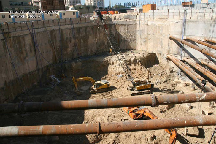 dubai construction dam failure retaining wall collapse