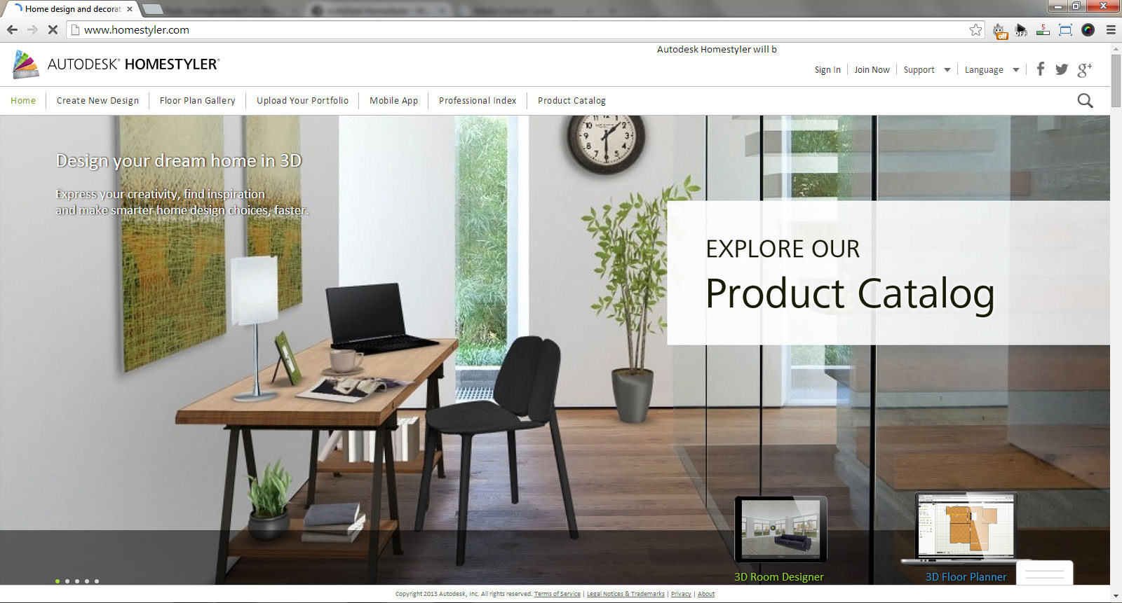 AutoDesk HomeStyler - Web Based Interior Design Software