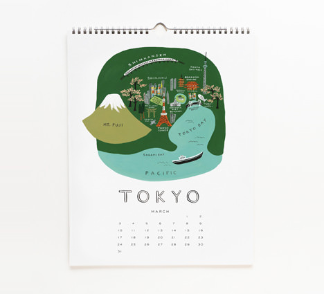 2013 Architecture and Cities Calendar by Rifle Paper Co.