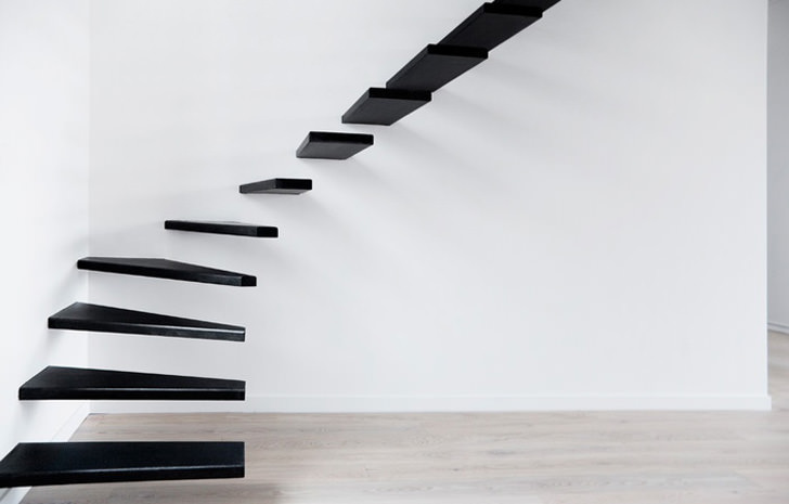 flat cantilevered stairs magic architect