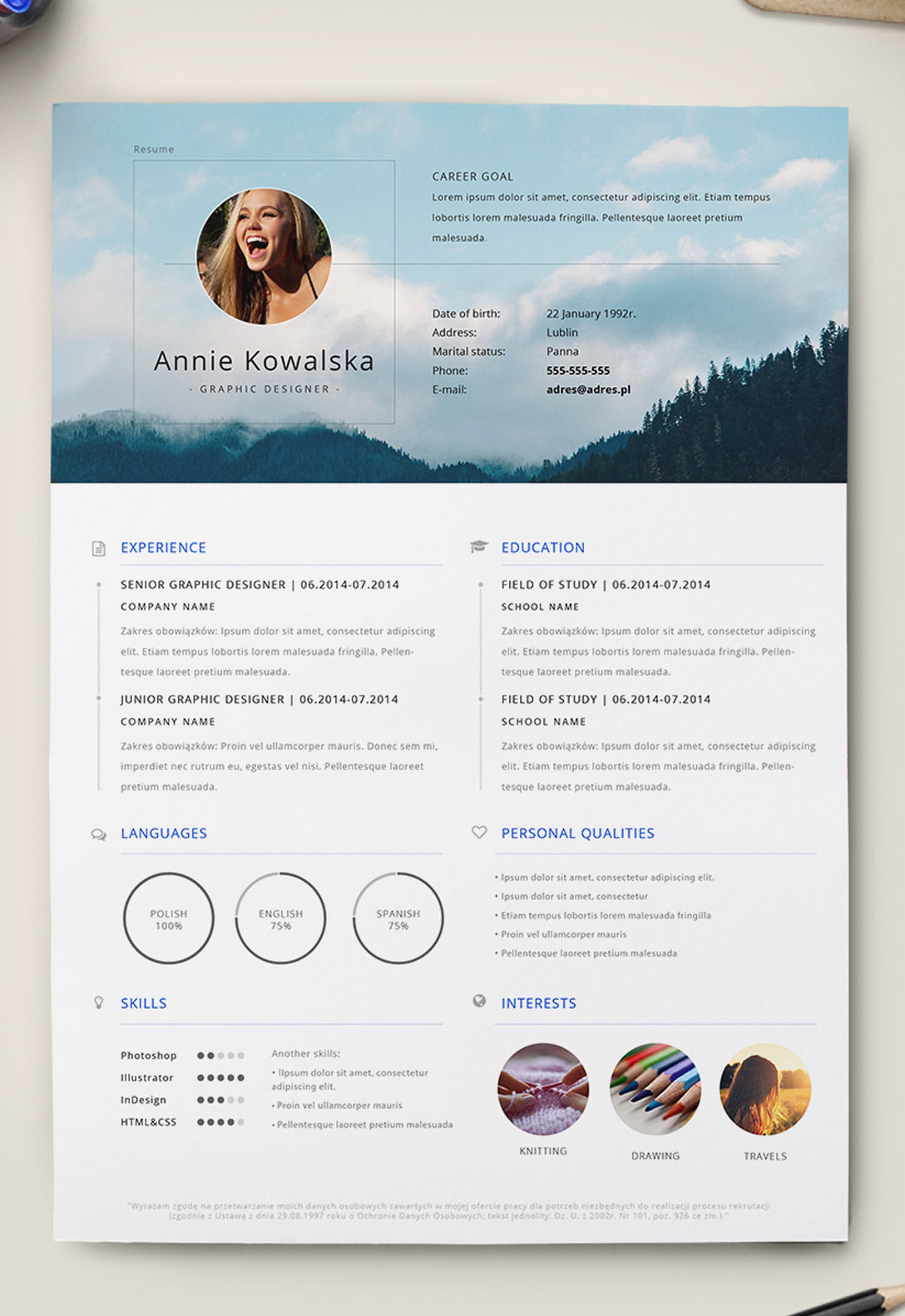 vitae template illustrator curriculum free 7 Adobe Resume In Editable Minimalist Illustrator Free CV