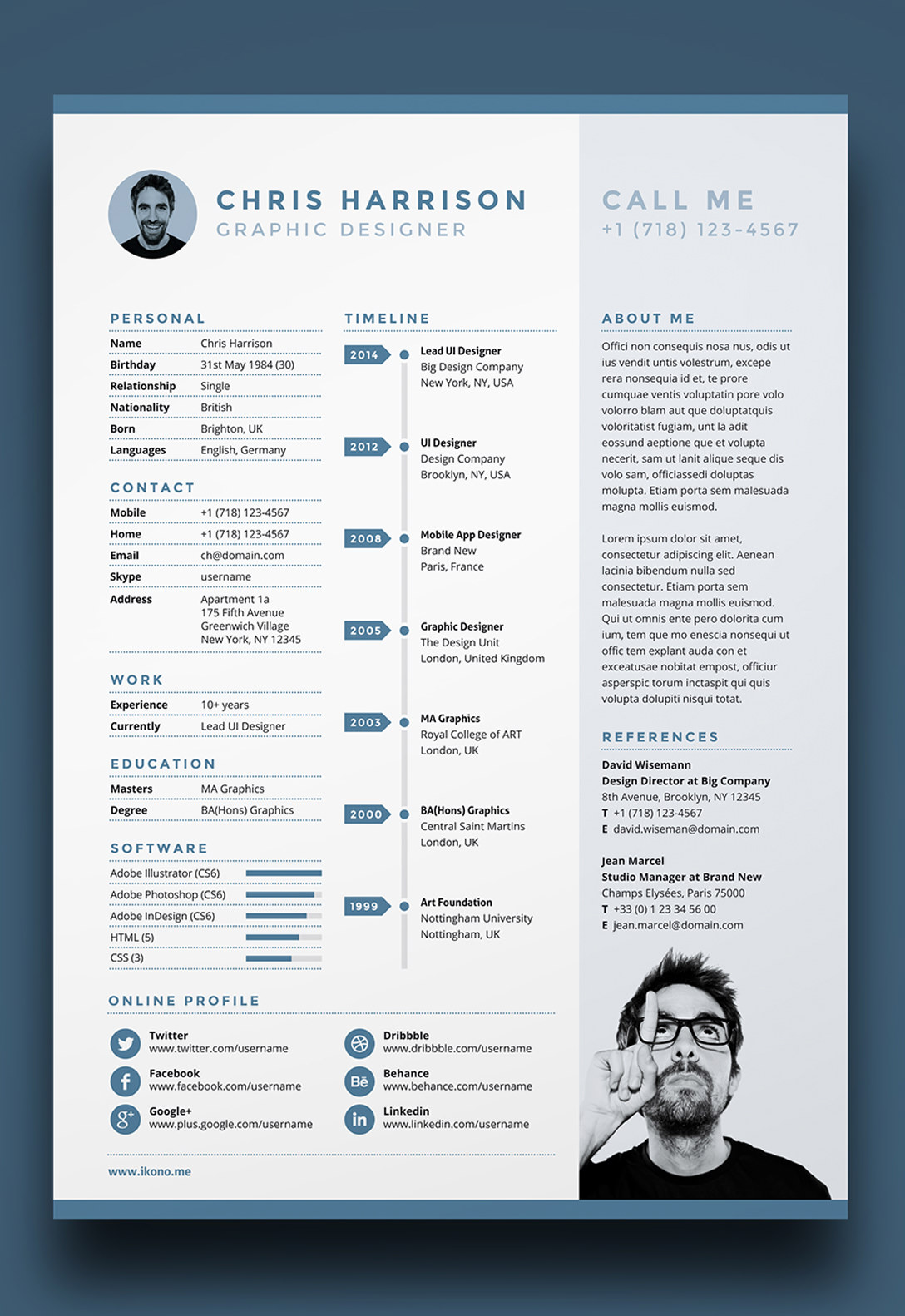 adobe illustrator resume template free download